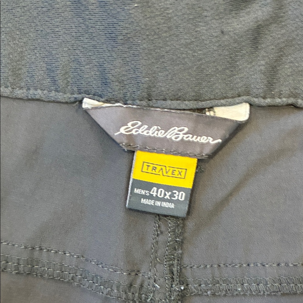 Eddie Bauer Men's Performance Dark Gray Pants - Picture 2 of 8